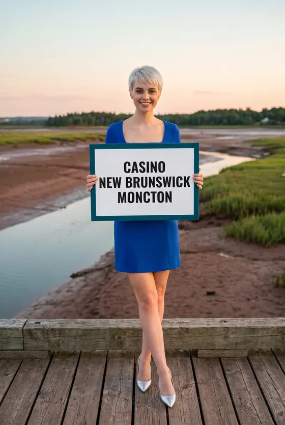 Woman on a boardwalk holding a casino board